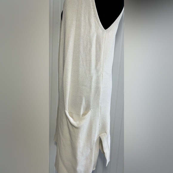 A Pea In The Pod Maternity Open Front Sweater Vest White Womens Size S/M - Picture 4 of 14